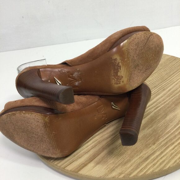 Diane von Furstenberg Womens Suede Open Toe Dress Bootie Brown Size US 8M - Picture 8 of 12
